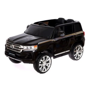 Электромобиль TOYOTA LAND CRUISER, EVA колёса, кожаное сидение, цвет чёрный Электромобиль TOYOTA LAND CRUISER, EVA колёса, кожаное сидение, цвет чёрный