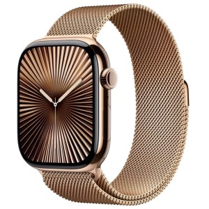 Умные часы Apple Watch Series 10 GPS + Cellular, 46mm Gold Titanium Case with Gold Milanese Loop - M/L Умные часы Apple Watch Series 10 GPS + Cellular, 46mm Gold Titanium Case with Gold Milanese Loop - M/L