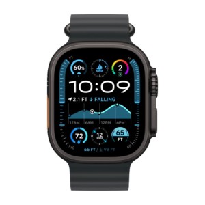 Apple Watch Ultra 2 GPS + Cellular, 49 мм, корпус из черного титана, ремешок Ocean черного цвета Apple Watch Ultra 2 GPS + Cellular, 49 мм, корпус из черного титана, ремешок Ocean черного цвета
