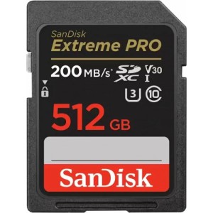 Карта памяти SanDisk Extreme Pro SDXC UHS-I Class 3 V30 200/140 MB/s 512Gb Карта памяти SanDisk Extreme Pro SDXC UHS-I Class 3 V30 200/140 MB/s 512Gb