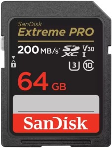 Карта памяти SanDisk Extreme Pro SDXC UHS-I U3 V30 64Gb (200/90 MB/s) Карта памяти SanDisk Extreme Pro SDXC UHS-I U3 V30 64Gb (200/90 MB/s)