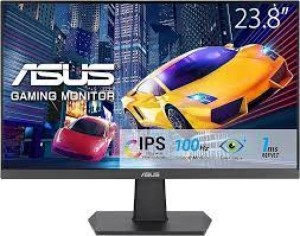 Монитор ASUS 23.8" VA24EHF IPS LED, 1920x1080, 1ms, 250cd/m2, 178°/178°, 100Mln:1, 1300:1, HDMI, 100Hz, Adaptive-Sync, VESA, Tilt, Black, 90LM0560-B04170 3 year