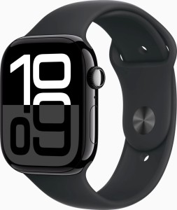 Умные часы Apple Watch Series 10 46 мм Jet Black Aluminium Case with Black Sport Band - M/L Умные часы Apple Watch Series 10 46 мм Jet Black Aluminium Case with Black Sport Band - M/L