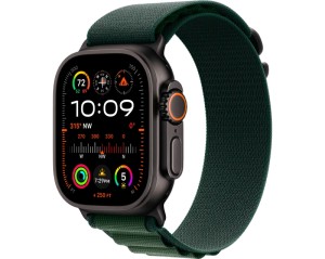 Apple Watch Ultra 2 (2024) GPS + Cellular 49 mm Black Titanium Case with Dark Green Alpine Loop Large Apple Watch Ultra 2 (2024) GPS + Cellular 49 mm Black Titanium Case with Dark Green Alpine Loop Large