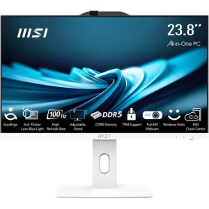Моноблок MSI PRO AP242P 14M, 23.8" (1920x1080) IPS / Intel Core i5-14400 / 16 DDR5 / 512 ГБ SSD / Intel UHD Graphics / Без ОС / Клавиатура, мышь, Белый (9S6-AE0622-826)