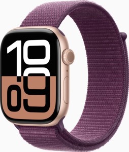 Apple Watch Series 10 GPS 46мм Rose Gold Aluminium, Plum Sport Loop розовое золото Apple Watch Series 10 GPS 46мм Rose Gold Aluminium, Plum Sport Loop розовое золото