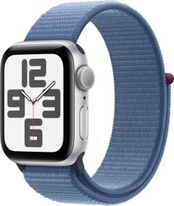 Apple Watch Series SE Gen 2 2023 40 мм Aluminium Case GPS, Silver/Winter Blue Sport Loop Apple Watch Series SE Gen 2 2023 40 мм Aluminium Case GPS, Silver/Winter Blue Sport Loop