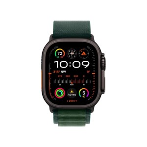 Умные часы Apple Watch Ultra 2 49 мм Titanium Case GPS + Cellular, black/dark green alpine loop, L