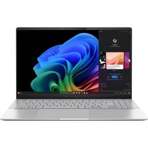Ноутбук ASUS Vivobook S 15 S5507QA-MA006W, 15.6" (2880x1620) OLED 120 Гц/Snapdragon X Elite X1E-78-100/32 ГБ DDR5/1024 ГБ SSD/Qualcomm Adreno/Windows 11 Home, Серебристый (90NB14Q2-M005E0)