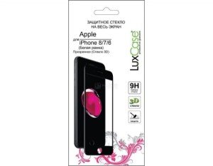 Защитное стекло LuxCase для iPhone 6/7/8/SE 2020/2022 3D White Защитное стекло LuxCase для iPhone 6/7/8/SE 2020/2022 3D White