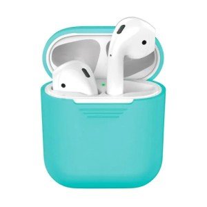 Силиконовый чехол Deppa для Apple AirPods Мятный арт.47002 Силиконовый чехол Deppa для Apple AirPods Мятный арт.47002