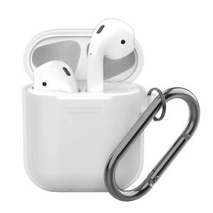 Силиконовый чехол Deppa для AirPods с карабином арт.47010 Прозрачный Силиконовый чехол Deppa для AirPods с карабином арт.47010 Прозрачный