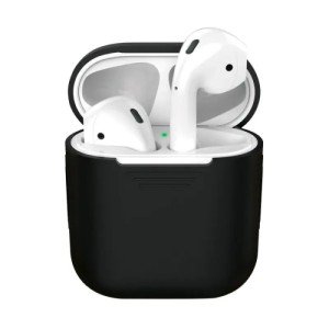 Силиконовый чехол Deppa для Apple AirPods Черный арт.47005 Силиконовый чехол Deppa для Apple AirPods Черный арт.47005