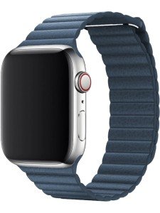 Ремешок из экокожи для Apple Watch 42/44/45/49mm (Синий) Ремешок из экокожи для Apple Watch 42/44/45/49mm (Синий)