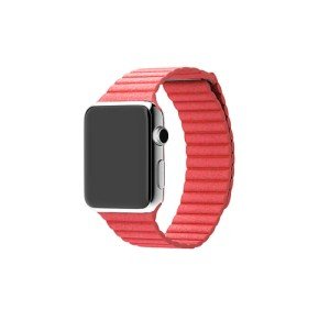 Ремешок из экокожи для Apple Watch 42/44/45/49mm (Красный) Ремешок из экокожи для Apple Watch 42/44/45/49mm (Красный)