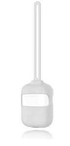 Cиликоновый чехол для Apple AirPods с окошком с ремешком White Cиликоновый чехол для Apple AirPods с окошком с ремешком White