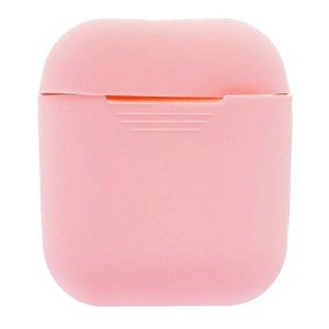 Силиконовый чехол для Apple AirPods с окошком с ремешком Pink Sand Силиконовый чехол для Apple AirPods с окошком с ремешком Pink Sand