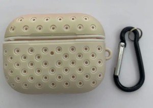 Силиконовый чехол для Apple AirPods Pro Pink Sand-White с перфорацией Силиконовый чехол для Apple AirPods Pro Pink Sand-White с перфорацией