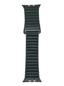Ремешок полиуретановый (Под кожу) для Apple Watch 42/44/45/49mm Зеленый Ремешок полиуретановый (Под кожу) для Apple Watch 42/44/45/49mm Зеленый