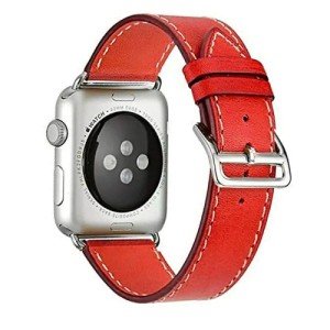 Ремешок из экокожи для Apple Watch 42/44/45/49mm (Красный) Ремешок из экокожи для Apple Watch 42/44/45/49mm (Красный)