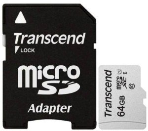 Карта памяти Micro SD Transcend 300S 64GB Class10 100MB/s (TS64GUSD300S-A) + SD adapter Карта памяти Micro SD Transcend 300S 64GB Class10 100MB/s (TS64GUSD300S-A) + SD adapter