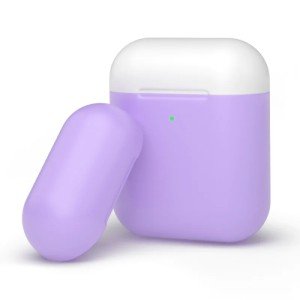 Силиконовый чехол Deppa для Apple AirPods Серая Лаванда арт.47061 Силиконовый чехол Deppa для Apple AirPods Серая Лаванда арт.47061