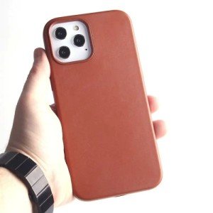 Накладка силикон Leather Case для iPhone 12 Pro Max Brown