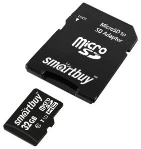 Карта памяти Micro SD Smartbuy 32GB Class10 30MB/s (SB32GBSDCL10-01) + SD adapter Карта памяти Micro SD Smartbuy 32GB Class10 30MB/s (SB32GBSDCL10-01) + SD adapter