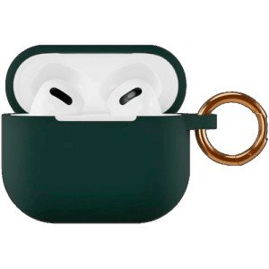 Силиконовый чехол VLP Silicone Case Soft Touch с кольцом для Apple AirPods 3 Dark Green Силиконовый чехол VLP Silicone Case Soft Touch с кольцом для Apple AirPods 3 Dark Green