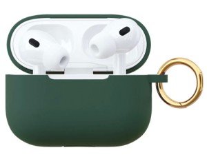 Силиконовый чехол VLP Silicone Case Soft Touch для Apple AirPods Pro 2 Dark Green (с кольцом) Силиконовый чехол VLP Silicone Case Soft Touch для Apple AirPods Pro 2 Dark Green (с кольцом)
