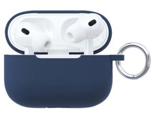Силиконовый чехол VLP Silicone Case Soft Touch для Apple AirPods Pro 2 Dark Blue (с кольцом) Силиконовый чехол VLP Silicone Case Soft Touch для Apple AirPods Pro 2 Dark Blue (с кольцом)