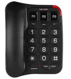 Проводной телефон Texet TX-214 Black (Черный) Проводной телефон Texet TX-214 Black (Черный)