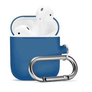 Силиконовый чехол для Apple AirPods с карабином Pacific Green Силиконовый чехол для Apple AirPods с карабином Pacific Green