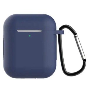 Силиконовый чехол для Apple AirPods с карабином Blue Силиконовый чехол для Apple AirPods с карабином Blue