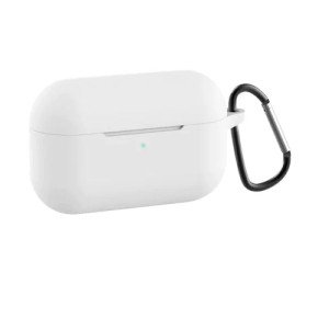 Силиконовый чехол для Apple AirPods Pro с карабином White Силиконовый чехол для Apple AirPods Pro с карабином White