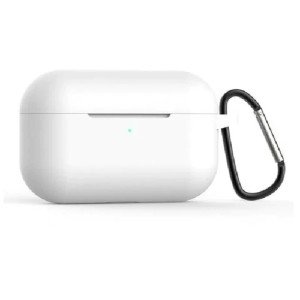 Силиконовый чехол для Apple AirPods 3 с карабином White Силиконовый чехол для Apple AirPods 3 с карабином White