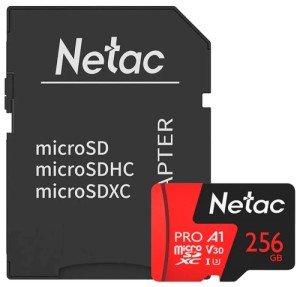 Карта памяти Netac P500 Extreme Pro 256GB Class10 100MB/s (NT02P500PRO-256G-R) + SD adapter Карта памяти Netac P500 Extreme Pro 256GB Class10 100MB/s (NT02P500PRO-256G-R) + SD adapter