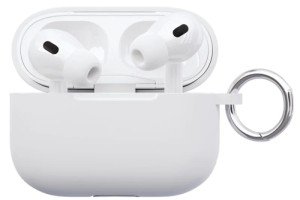 Силиконовый чехол VLP Silicone Case Soft Touch для Apple AirPods Pro 2 White (с кольцом) Силиконовый чехол VLP Silicone Case Soft Touch для Apple AirPods Pro 2 White (с кольцом)