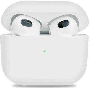 Силиконовый чехол для Apple AirPods 4 с карабином White Силиконовый чехол для Apple AirPods 4 с карабином White