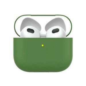 Силиконовый чехол для Apple AirPods 4 с карабином Khaki Силиконовый чехол для Apple AirPods 4 с карабином Khaki