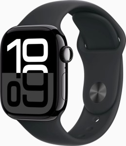 Apple Watch Series 10, 42mm, Jet Black Aluminum Case, Sport Band, ML Apple Watch Series 10, 42mm, Jet Black Aluminum Case, Sport Band, ML