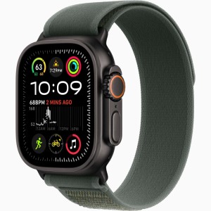 Apple Watch Ultra 2 GPS + Cellular 49mm Black Titanium Case with Green Trail Loop Apple Watch Ultra 2 GPS + Cellular 49mm Black Titanium Case with Green Trail Loop