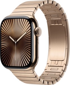 Apple Watch Series 10 46mm Gold Titanium Case with Link Bracelet, Gold Apple Watch Series 10 46mm Gold Titanium Case with Link Bracelet, Gold