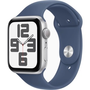 Apple Watch SE 2024 GPS 44mm Silver Aluminum Case with Denim Sport Band Apple Watch SE 2024 GPS 44mm Silver Aluminum Case with Denim Sport Band
