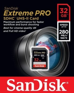 Карта памяти 32GB Sandisk Extreme Pro UHS-II V90