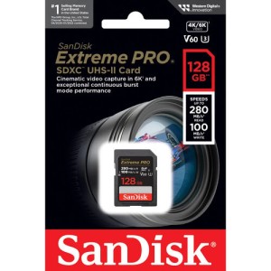 Карта памяти SanDisk sdxc 128GB PRO UHS-II V60