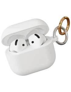 Силиконовый чехол VLP Charm Case с кольцом для Apple AirPods 4 White (Белый) Силиконовый чехол VLP Charm Case с кольцом для Apple AirPods 4 White (Белый)