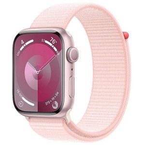 Умные часы Apple Watch Series 9 GPS, 45mm Pink Aluminium Case with Light Pink Sport Loop Умные часы Apple Watch Series 9 GPS, 45mm Pink Aluminium Case with Light Pink Sport Loop