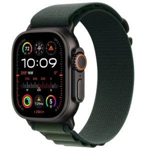 Умные часы Apple Watch Ultra 2 GPS + Cellular, 49mm Black Titanium Case with Dark Green Alpine Loop - Small Умные часы Apple Watch Ultra 2 GPS + Cellular, 49mm Black Titanium Case with Dark Green Alpine Loop - Small