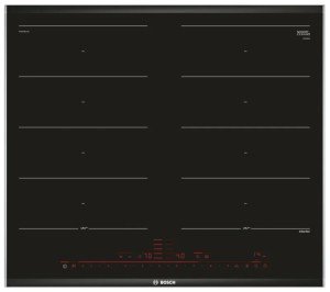 Индукционная варочная панель Bosch PXX675DC1E, цвет панели черный, цвет рамки серебристый